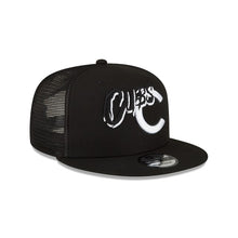 Load image into Gallery viewer, 9Fifty Chicago Cubs Trucker Snapback by New Era Black - Black UV
