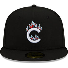 Load image into Gallery viewer, 59Fifty Chicago Cubs New Era Black 2016 World Series Team Fire - Icy UV
