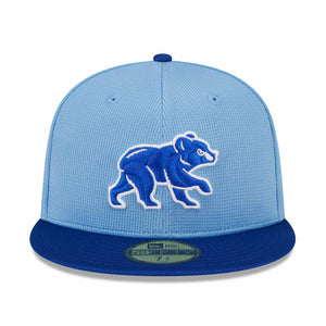 59Fifty Chicago Cubs Spring Training Sky Blue/Royal Fitted On-Field Hat - Black UV