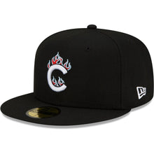 Load image into Gallery viewer, 59Fifty Chicago Cubs New Era Black 2016 World Series Team Fire - Icy UV
