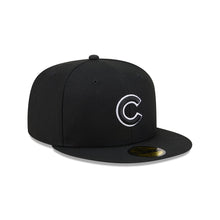 Load image into Gallery viewer, 59Fifty New Era Chicago Cubs MLB Basic Black/White Outline - Grey UV
