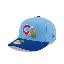 Load image into Gallery viewer, 59Fifty Chicago Cubs New Era Blue 2T 2026 Spring Training Pre Curved Fitted Hat - Gray UV
