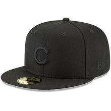 Load image into Gallery viewer, 59Fifty New Era Chicago Cubs MLB Basic Black on Black - Grey UV
