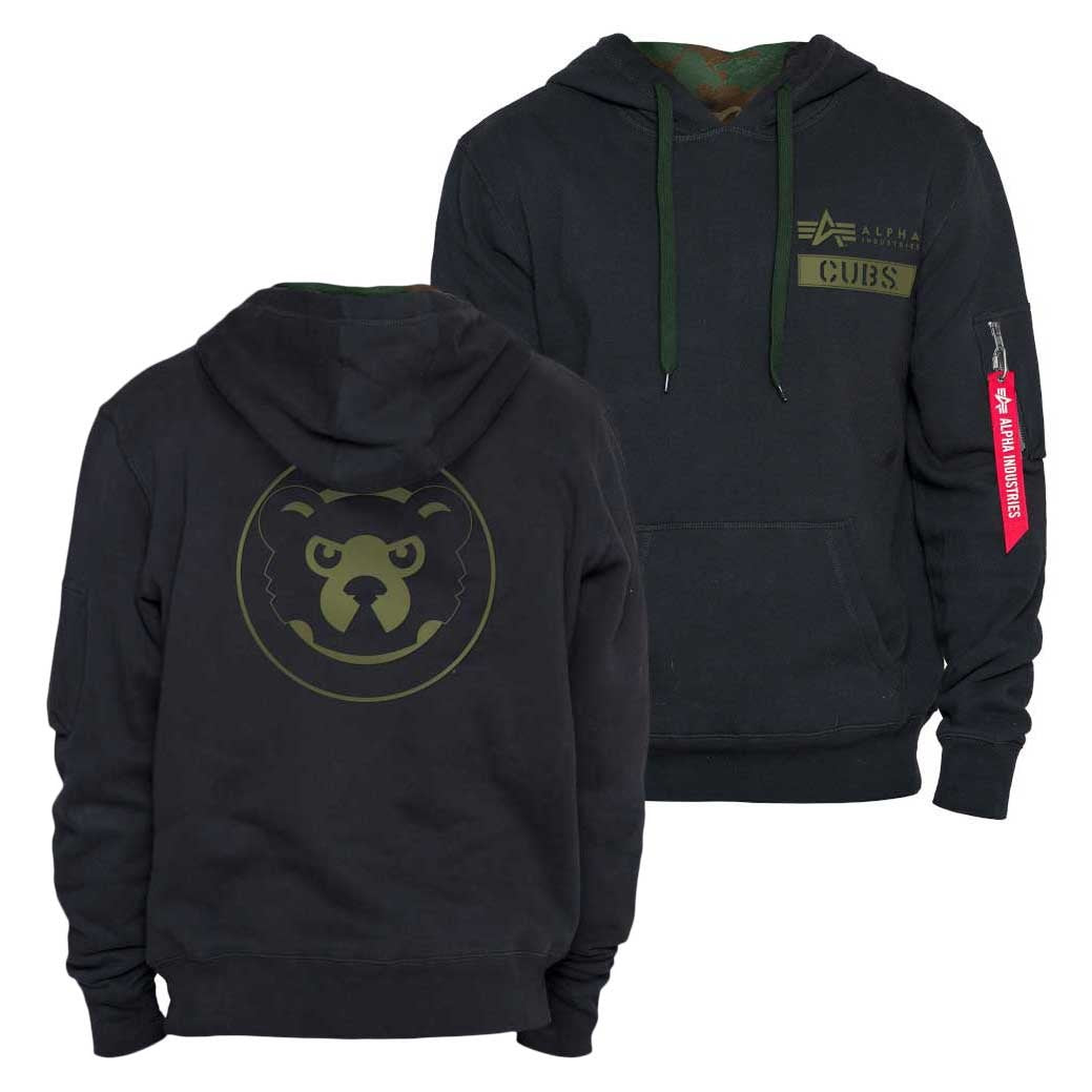 Men's New Era X Alpha Industries Chicago Cubs Black/Camo Hoodie