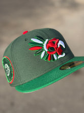 Load image into Gallery viewer, [EL GRITO] 59Fifty Guerrero Azteca 2-Tone Dark Green/Kelly Green - Grey UV
