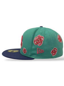 59Fifty LMB x NEWERAMX  Diablos Rojos del Mexico 2T Roses Clear Mint/Orchid - Rose UV
