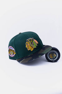 59Fifty NHL Chicago Blackhawks "Chicago Stadium" 2-Tone Dark Green/Woodland Camo - Green UV