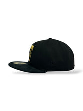 Load image into Gallery viewer, [MEXICO DE ORO V.4] 59Fifty Mexico Skull Chief Black Suede Visor - Storm Grey Suede UV
