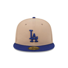 Load image into Gallery viewer, 59Fifty Los Angeles dodgers 2T Camel/Royal Fitted Hat - Gray UV
