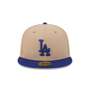 59Fifty Los Angeles dodgers 2T Camel/Royal Fitted Hat - Gray UV