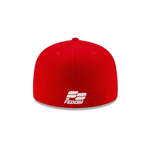 59Fifty Dominican Republic Baseball Federation Red Fitted Hat - Gray  UV