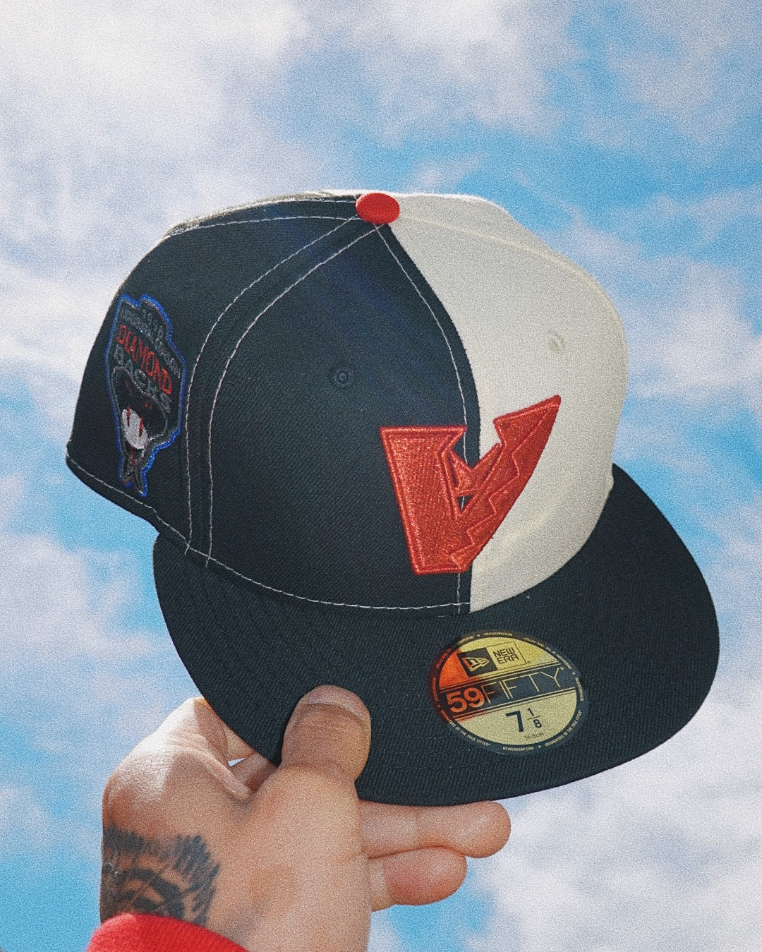 VENOM DBACKS] 59FIFTY ARIZONA DIAMONDBACKS BLACK/WHITE - PINK UV