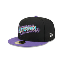 Load image into Gallery viewer, 59Fifty Arizona Diamondbacks New Era Shadow Stitch Fitted Hat - Gray UV
