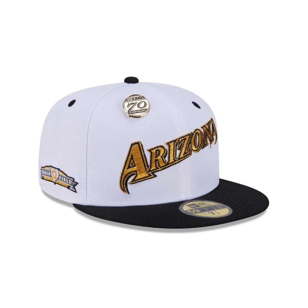 59Fifty Day Arizona Diamondbacks 70th Anniversary 2-Tone White/Black - Gray UV