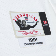 Load image into Gallery viewer, Mitchell &amp; Ness Men&#39;s Deion Sanders Atlanta Falcons 1991 Authentic Jersey - White

