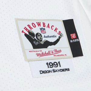 Mitchell & Ness Men's Deion Sanders Atlanta Falcons 1991 Authentic Jersey - White