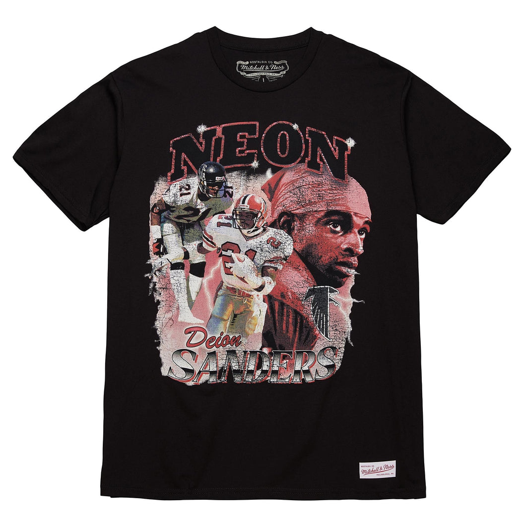 Mitchell & Ness Atlanta Falcons Deion Sanders T-Shirt - Black