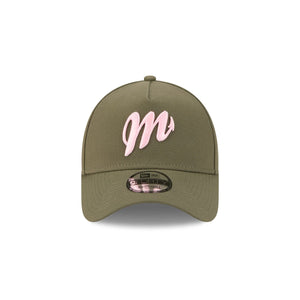 9Forty A-Frame Snapback LMB Diablos Rojos Del Mexico Olive - Grey UV
