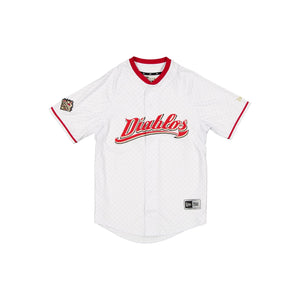 2025 New Era Liga Mexicana LMB 100th Anniversary Diablos Rojos Del Mexico Authentic Home Jersey - White