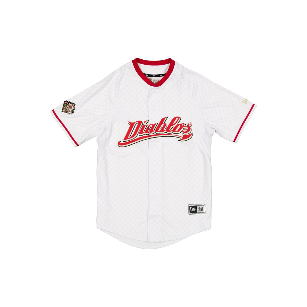 2025 New Era Liga Mexicana LMB 100th Anniversary Diablos Rojos Del Mexico Authentic Home Jersey - White