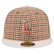 Load image into Gallery viewer, 59Fifty Los Angeles Dodgers Houndstooth 2020 World Series Fitted Hat - Gray UV
