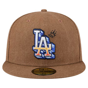 59Fifty Los Angeles Dodgers New Era Logo Scribble Fitted Hat - Gray UV