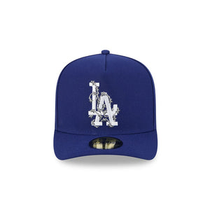 59Fifty A-Frame Los Angeles Dodgers Royal Barbed Wire Pre Curved Fitted Hat - Gray UV