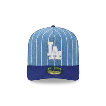 Load image into Gallery viewer, 59Fifty A-Frame Los Angeles Dodgers Blue Parallel Pre Curved Fitted Hat - Gray UV
