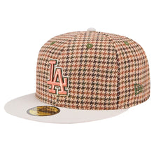 Load image into Gallery viewer, 59Fifty Los Angeles Dodgers Houndstooth 2020 World Series Fitted Hat - Gray UV
