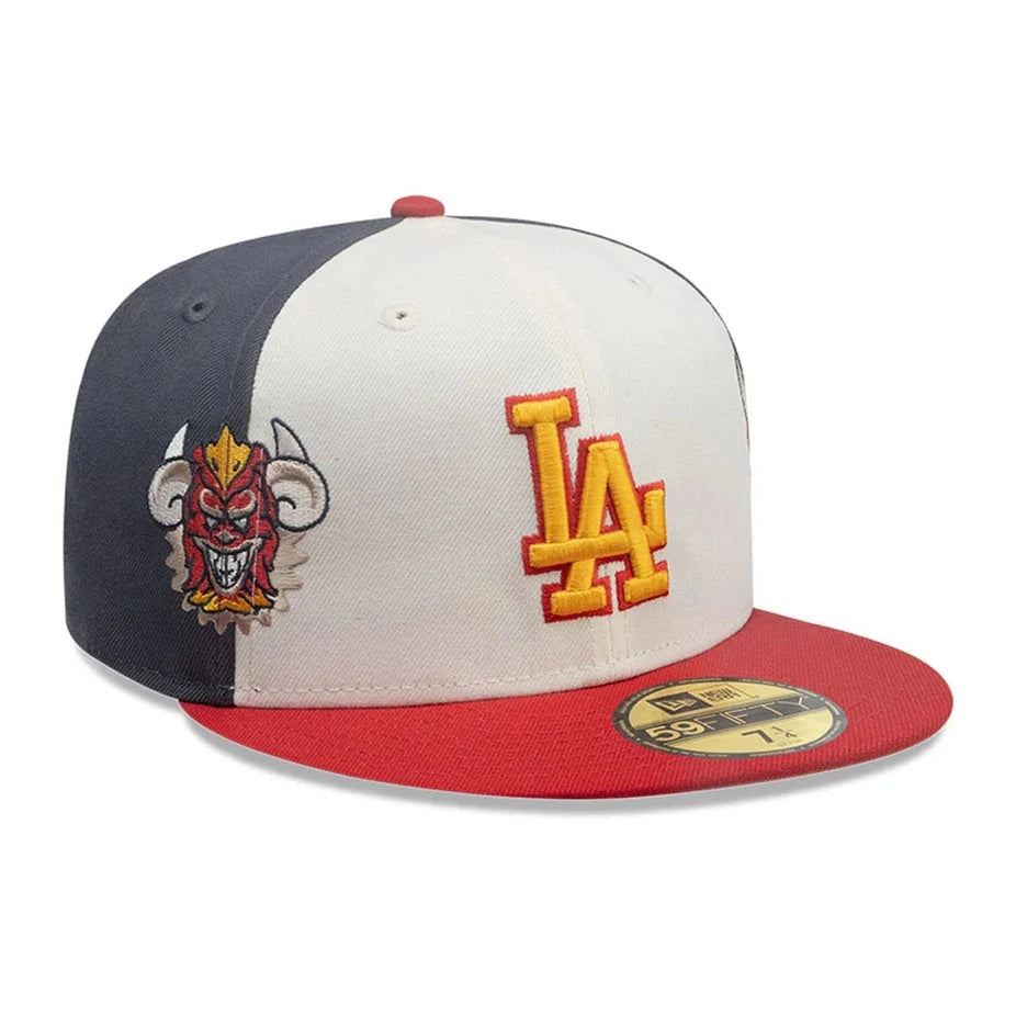 59Fifty New Era Los Angeles Dodgers MLB City Element Dominican Republic White/Graphite Fitted Hat - Dark Yellow UV