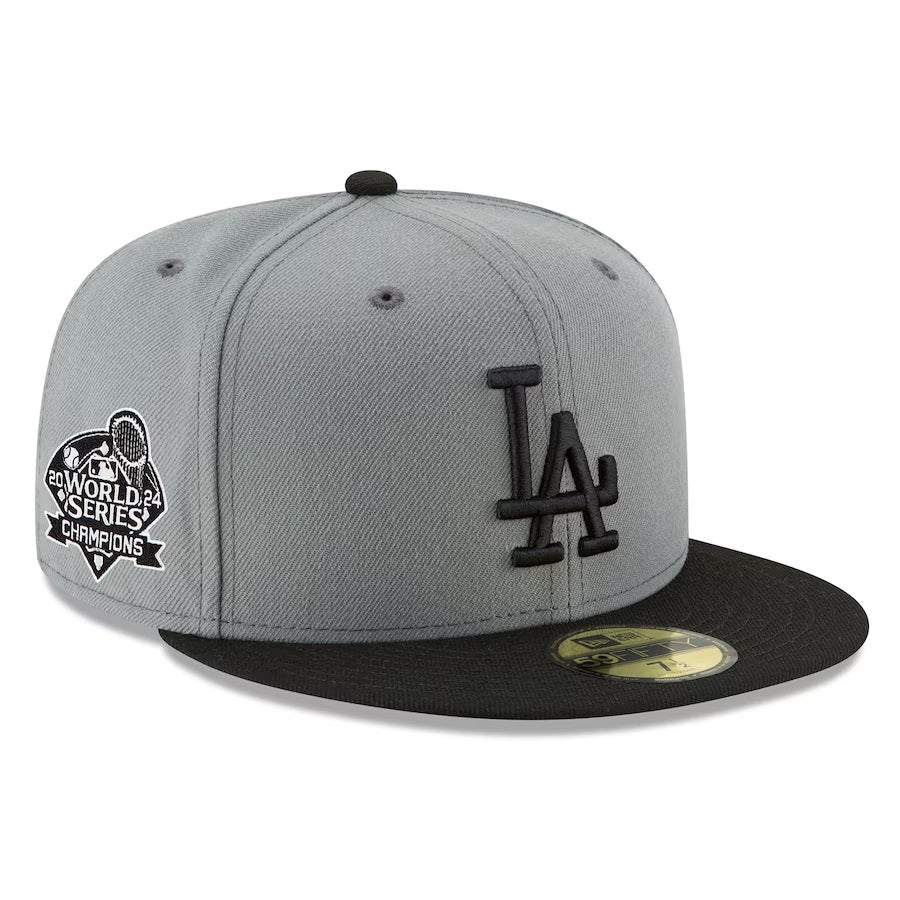 59Fifty Los Angeles Dodgers 2024 World Series Patch  2-Tone - Gray UV