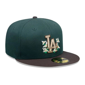 59Fifty New Era Los Angeles Dodgers MLB City Element Guatemala Green/Brown Fitted Hat - Tan UV