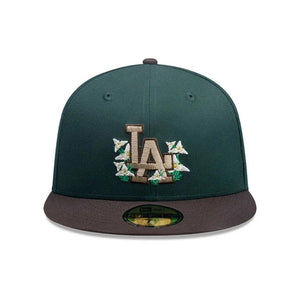 59Fifty New Era Los Angeles Dodgers MLB City Element Guatemala Green/Brown Fitted Hat - Tan UV