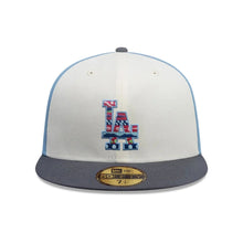 Load image into Gallery viewer, 59Fifty New Era Los Angeles Dodgers MLB City Element Guatemala White/Pastel Blue Fitted Hat - Multi UV
