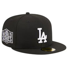 Load image into Gallery viewer, Men&#39;s New Era 59Fifty Los Angeles Dodgers 2020 World Series Black/White Fitted - Gray UV
