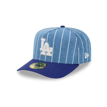 Load image into Gallery viewer, 59Fifty A-Frame Los Angeles Dodgers Blue Parallel Pre Curved Fitted Hat - Gray UV
