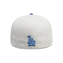 Load image into Gallery viewer, 59Fifty New Era Los Angeles Dodgers MLB City Element El Salvador White/Blue Fitted Hat - Green UV
