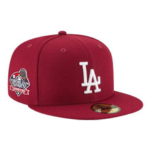 Load image into Gallery viewer, 59Fifty Los Angeles Dodgers 2024 World Series Patch Maroon - Gray UV
