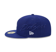 Load image into Gallery viewer, 59Fifty New Era Los Angeles Dodgers Side Script OTC Royal - Grey UV
