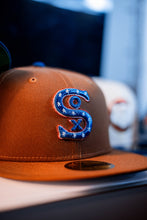 Load image into Gallery viewer, 59Fifty Chicago White Sox Comiskey Park Toasted Peanut - Royal UV by [@yote_city]
