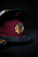 Load image into Gallery viewer, 59Fifty NHL Chicago Blackhawks 2-Tone Cardinal/Black Suede - Grey UV
