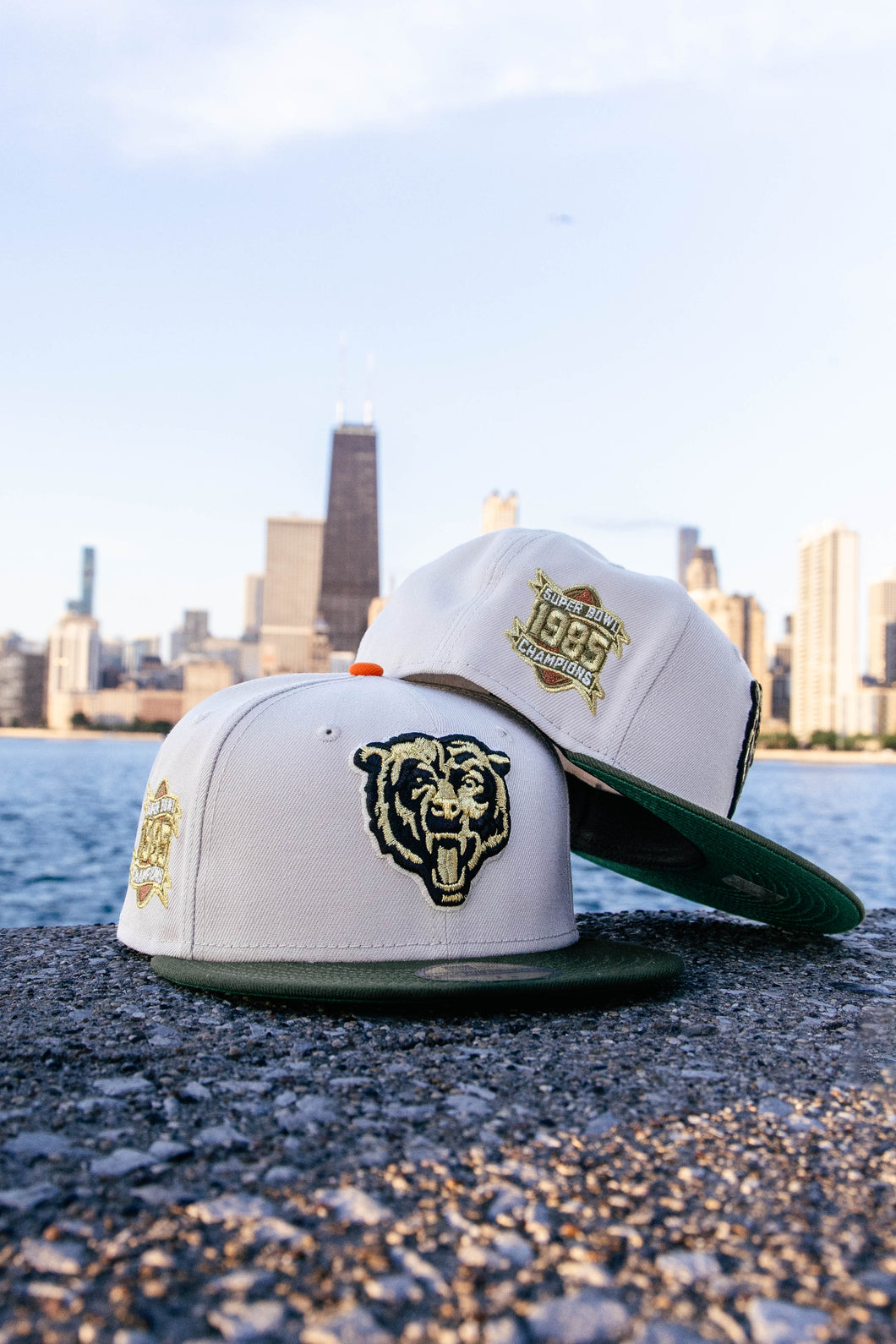 59Fifty Chicago Bears 1985 Super Bowl Champions 2-Tone - Green UV @KJGRAND