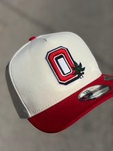 Load image into Gallery viewer, 9Fifty A-Frame Snapback Ohio State Buckeyes Chrome/Scarlet - Green UV
