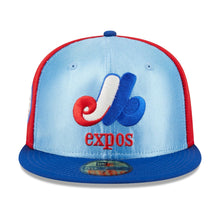 Load image into Gallery viewer, 59Fifty Montreal Expos Powder Blues 2-Tone Light Blue/Royal/Red - Green UV
