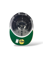 Load image into Gallery viewer, 59Fifty New Era Chicago Blackhawks &quot;Leather&quot; Black/Tan Fitted Hat - Green UV
