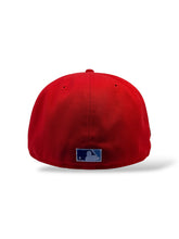 Load image into Gallery viewer, [FIRE/ICE] 59Fifty Chicago Cubs 1990 ASG Front Door Red - Sky Blue UV
