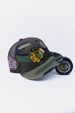 Load image into Gallery viewer, 59Fifty NHL Chicago Blackhawks 1991 All-Star Game Woodland Camo Trucker - Green UV
