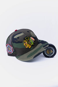 59Fifty NHL Chicago Blackhawks 1991 All-Star Game Woodland Camo Trucker - Green UV