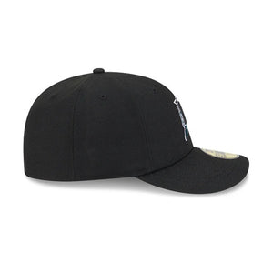 59Fifty Florida Marlins New Era Black Tonal Floral Pre Curved Fitted Hat - Green UV