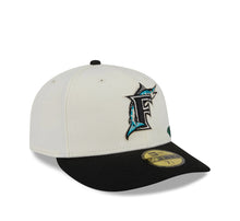 Load image into Gallery viewer, 59Fifty Florida Marlins New Era Chrome 2T Tonal Floral Pre Curved Fitted Hat - Green UV
